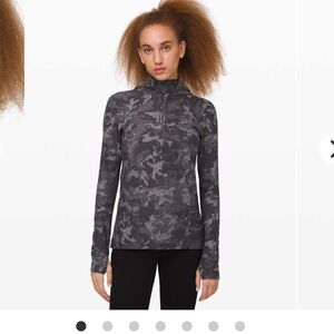 Lululemon Warm Stabilizer 1/2‎ Zip Hoodie Size 6 Incognito Camo